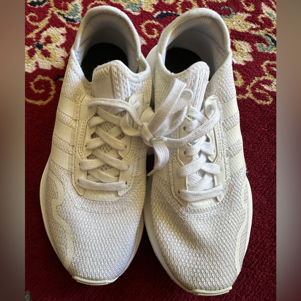 Adidas White Sneakers, Size 4.5